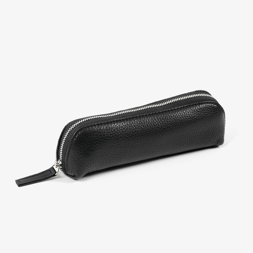 Black Leather Pencil Case